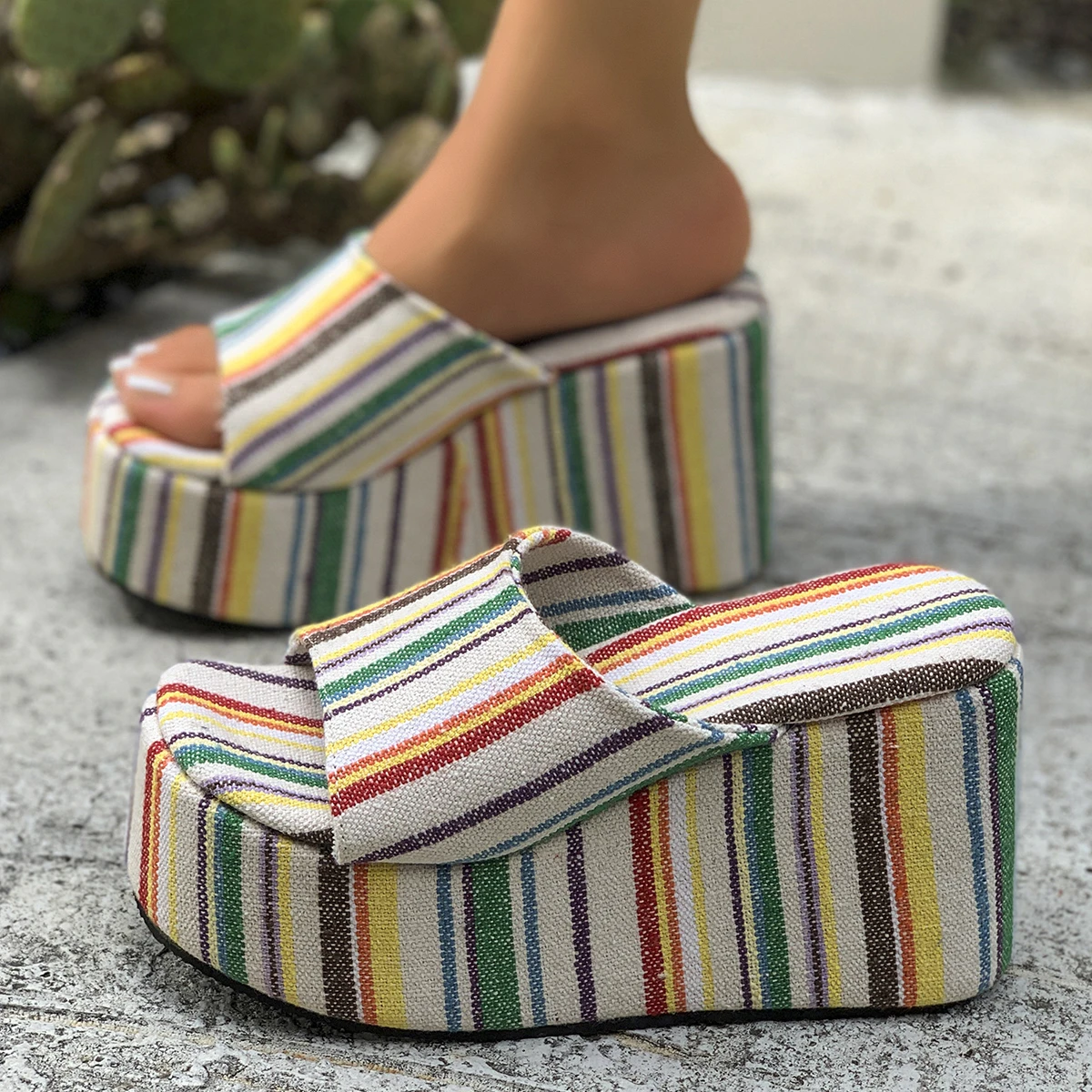 2025 New Summer Women Wedges Sandals Lady Fashion Open Toe Shoes Women Comfortable Platform High Heels Sandals zapatos de mujer