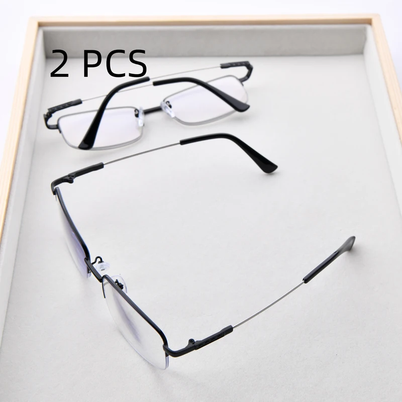 2PCS Anzug Platz Progressive Multifokus Lesebrille Anti Blau Licht Presbyopie Brille Flexible Leser Fern Und Nah Im Freien – Detail 9