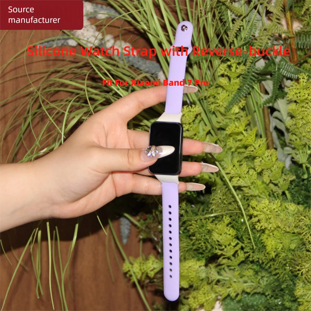 Cinturino di ricambio per Xiaomi Mi Band 7 Pro Fibbia inversa Chiusura a sgancio rapido per la testa Polsino sportivo in silicone resistente al sudore Uomo Donna