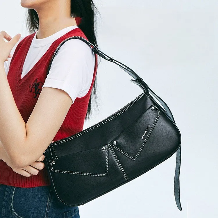 

Удивительная песня. Уникальная женская сумка через плечо с воротником — маленькая асимметричная сумочка с клапаном, дизайнерская сумка под мышками.