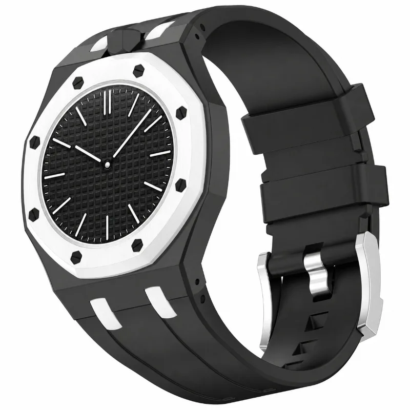 Integrated Case Strap for AP& Swatch Royal Pop Pocket Watch Fashion Sports Silicone Replacement Wristband Watch Accessories