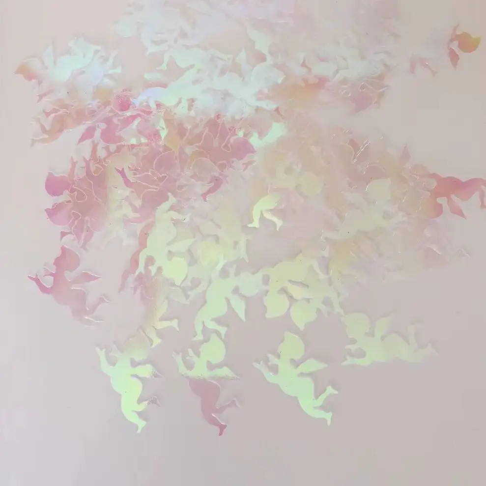 My first holy communion decorations accessory Iridescent Angel Confetti Table Decoration for Baptism Christening