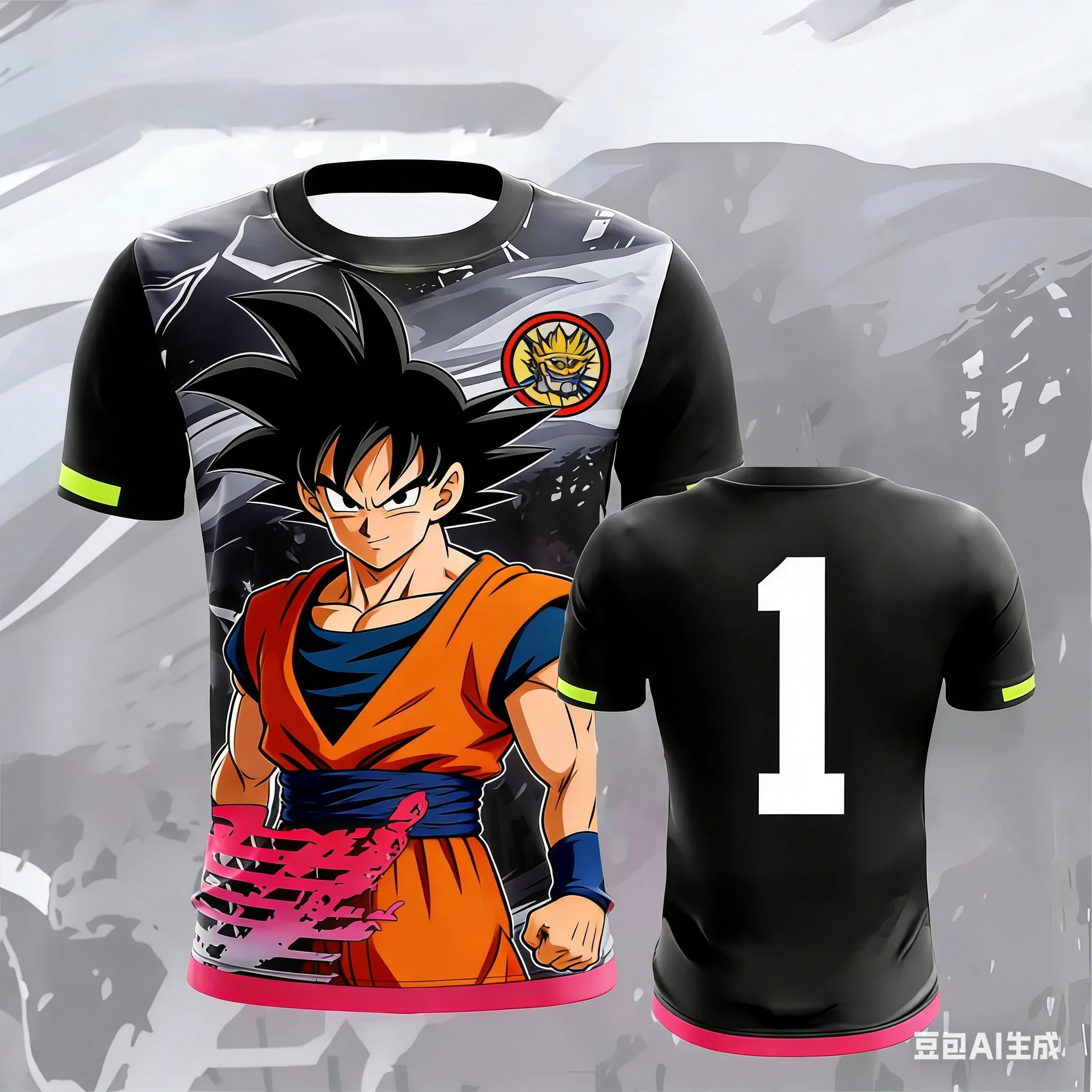 2026 New Dragon Ball Wukong Z Special Edition Football T-shirt Quick Drying Breathable Fan Sports Breathable Casual Short Sleeve