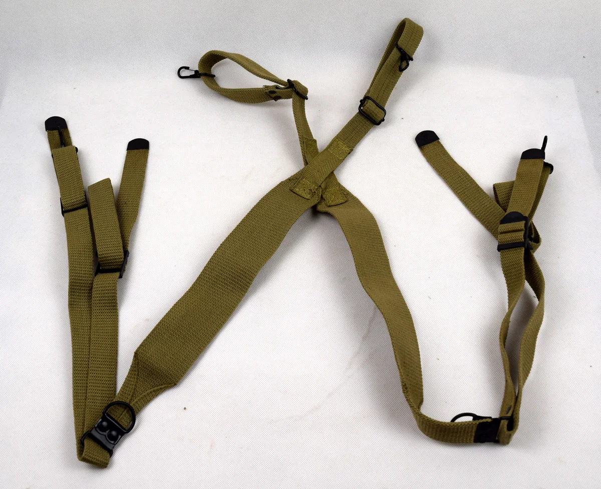 US Army M1936 Suspenders Standard X Strap Combat Cotton Webbing