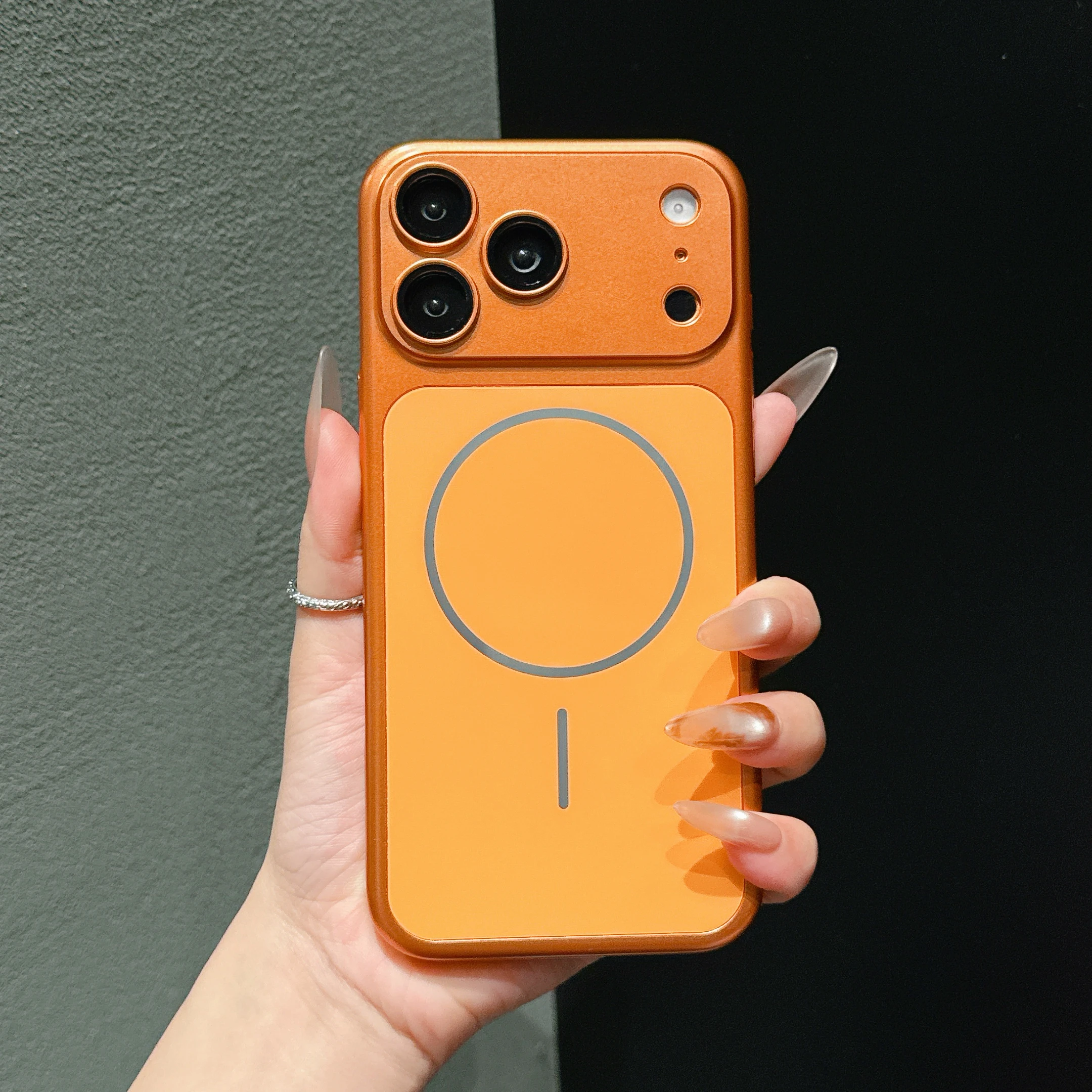 الأصلي ل Magsafe اللاسلكية تهمة جراب هاتف آيفون 17 16 15 14 13 برو ماكس عدسة حماية نانو ماتي الصلب PC الغطاء الخلفي