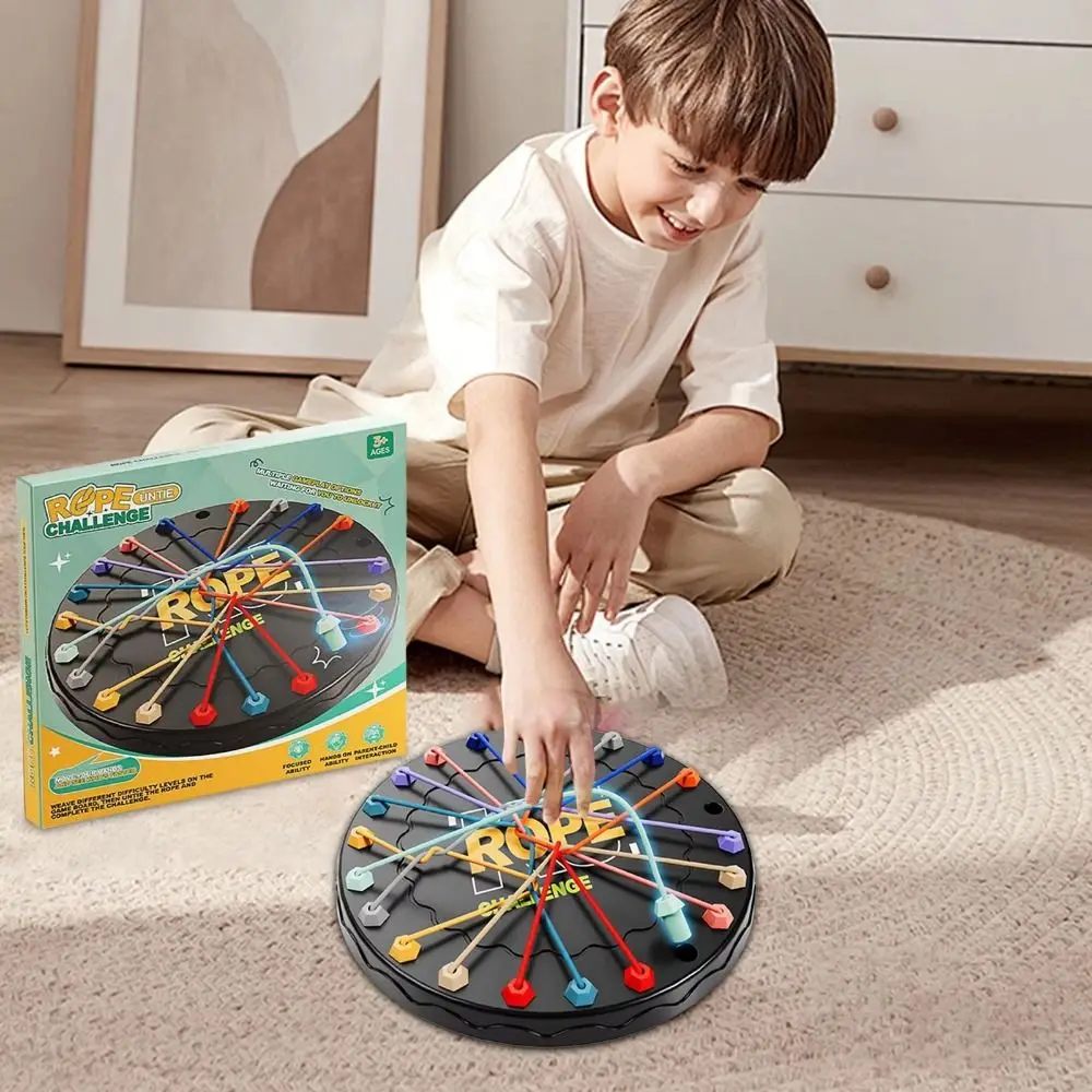 Juego De Desenredar Nudos Y Cuerdas, Tablero De Estrategia Con 10 Cuerdas De Colores, Juguete Educativo Para Niños +3 Años, Ideal Para Motricidad Fina Y Desarrollo Cognitivo
