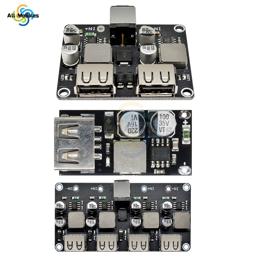 USB QC3.0 QC2.0 USB DC-DC Buck Converter Charging Step Down Module Input 8V-30V to Fast Quick Charger Circuit Board