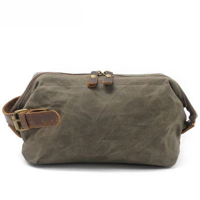Vintage Batik Canvas Men's Clutch Travel Toiletry Bag Casual Leisure Handheld Storage Pouch For Outdoor Trip Daily Use