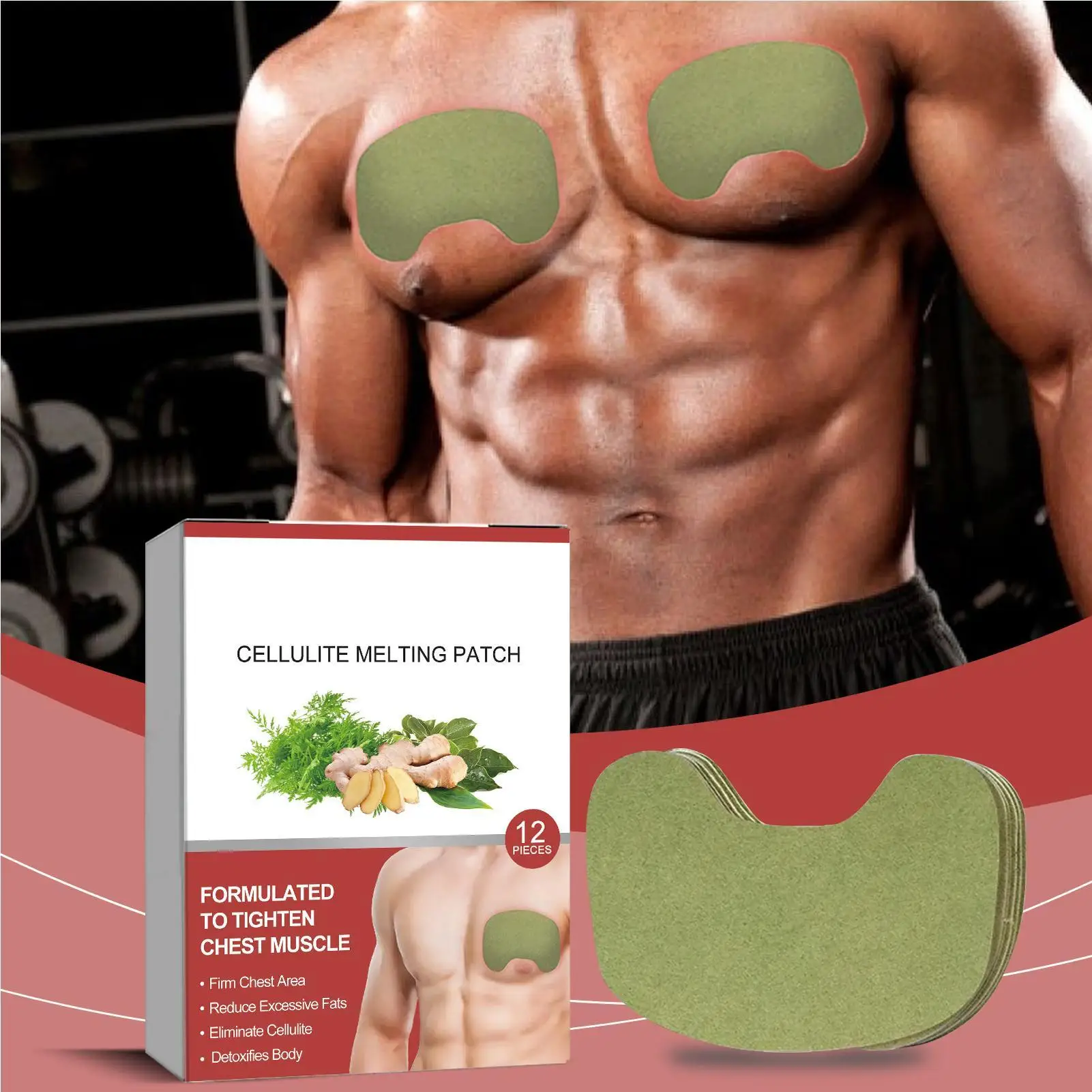 12 piezas de pegatinas invisibles para el pecho para hombre, parche elevador y agrandador de senos para novios, esposos y amigos.