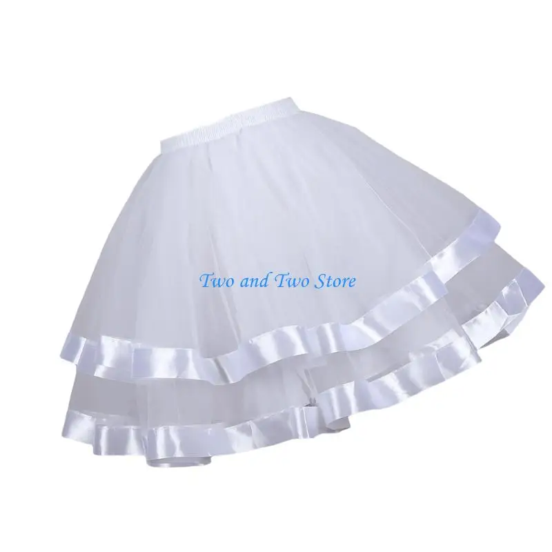 HX6F kobiety taniec baletowy spódnica z tiulu warstwowa plisowana spódnica Tutus linia do kolan tiulowa spódnica Tutus spódnice