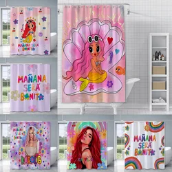 Shower Manana sera bonito Karol G Curtain Waterproof Polyester Fabric Paint Colorful Bath Curtains Home Bathroom Decor With Hook