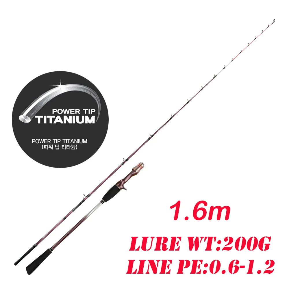 

Cuttlefish Fishing Super Light 160cm Casting Tianium Tip 9:1 Action PE 0.6-1.2 Fishing Rod Squid Boat Fishing webfooted octopus