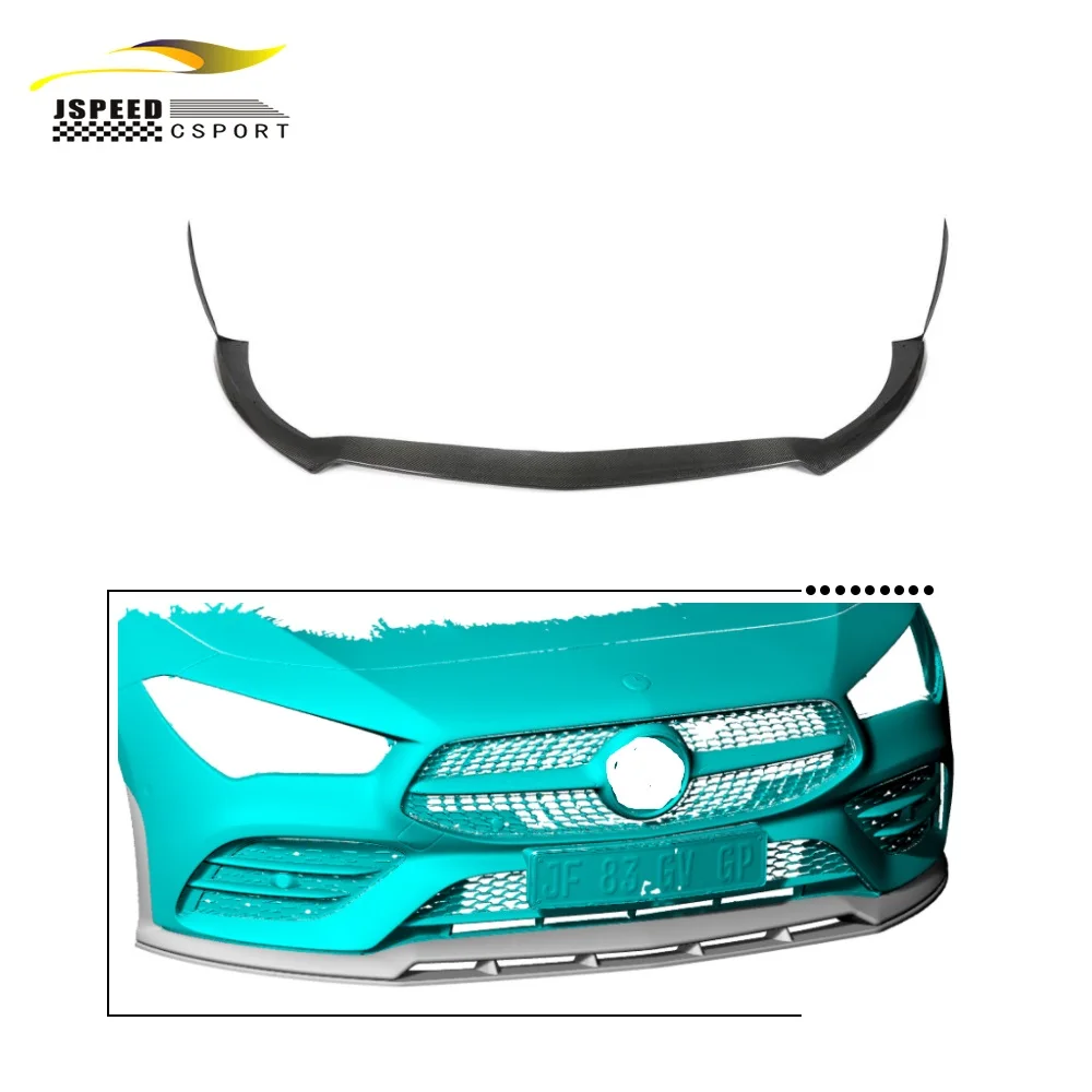 

Подходит для Mercedes-Benz CLA C118 CLA35 2020-2021, комплект кузова Milliliter, передняя губа из углеродного волокна