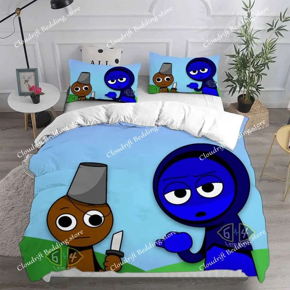 

New Sprunki Bedding Set Single Twin Full Queen King Size Bed Set Aldult Kid Bedroom Duvet cover Sets Anime Parure De Lit Bed