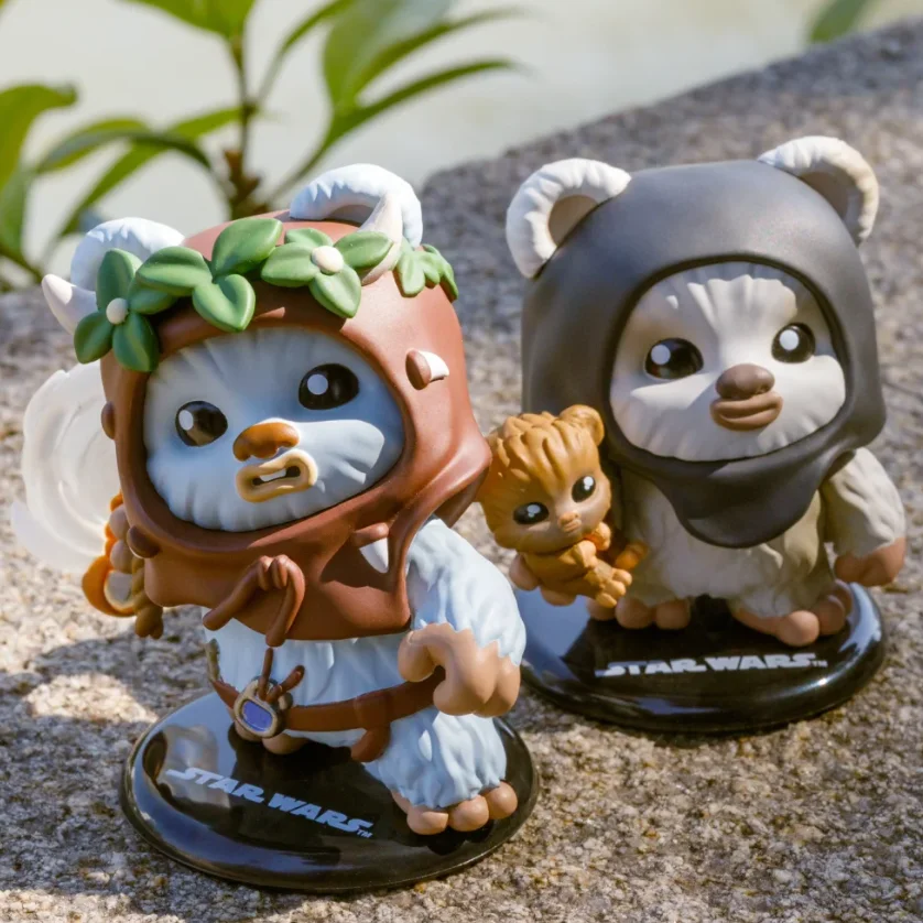 

new Hot Toys star wars Ewok Cosbi Fluffy Blind Box Charm Decoration Cute Girl gift Birthday Present 8cm mini ornament