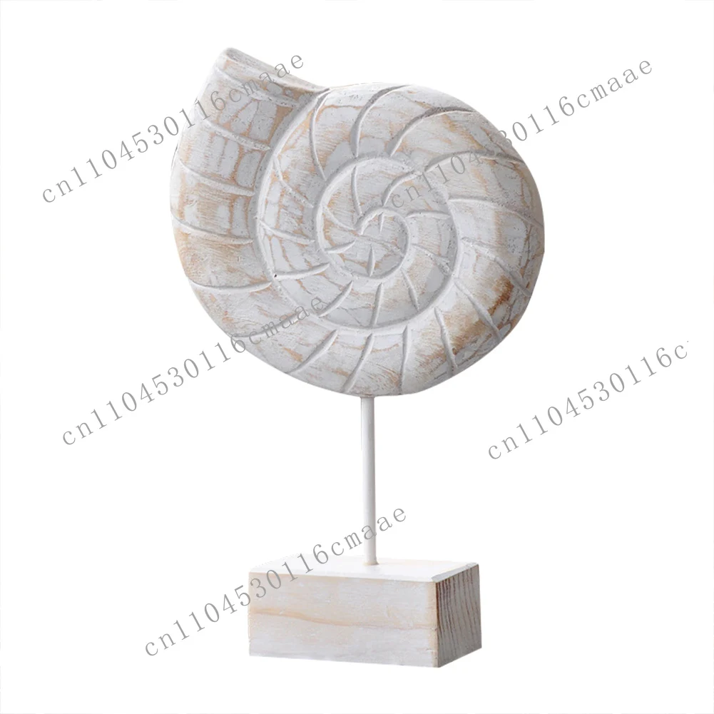 New Style Wooden Crafts, Starfish, Conch, Seahorse, Wood Carving, Ocean Garden Decoration, Home Decor