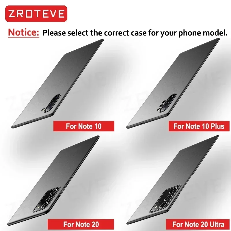 Note9 Case ZROTEVE Slim Hard PC Matte Cover For Samsung Galaxy Note 20 Ultra 9 8 10 Lite Note20 5G Note10 Plus Note8 Phone Cases