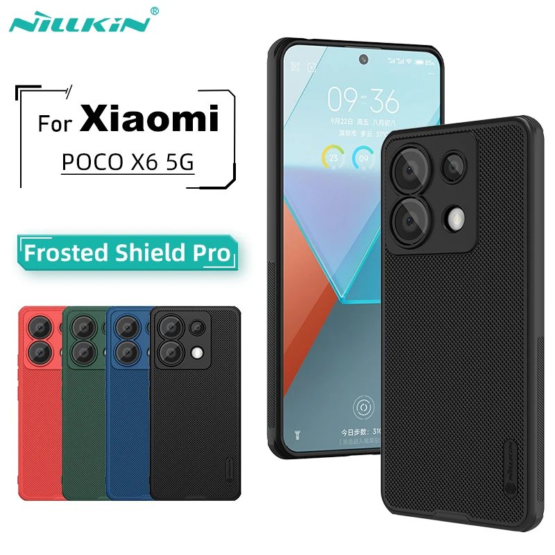 For Xiaomi POCO X6 5G Case For POCO X6 5G NILLKIN Frosted Shield Pro TPU PC Matte Shockproof Back Case