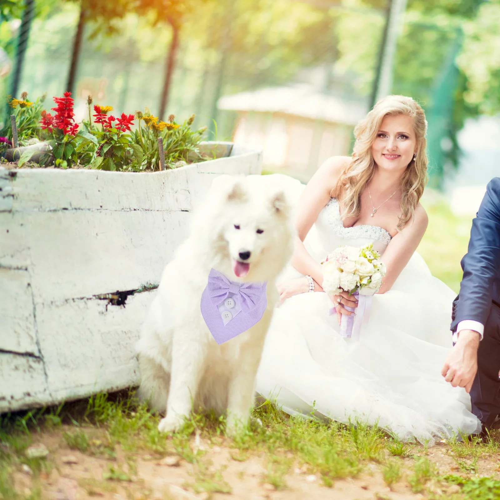 

Dog Wedding Headscarf with Bowknot Design for Long-Term Use Washable Pet Neck Decor Suitable for Parties and Daily Wear Dog