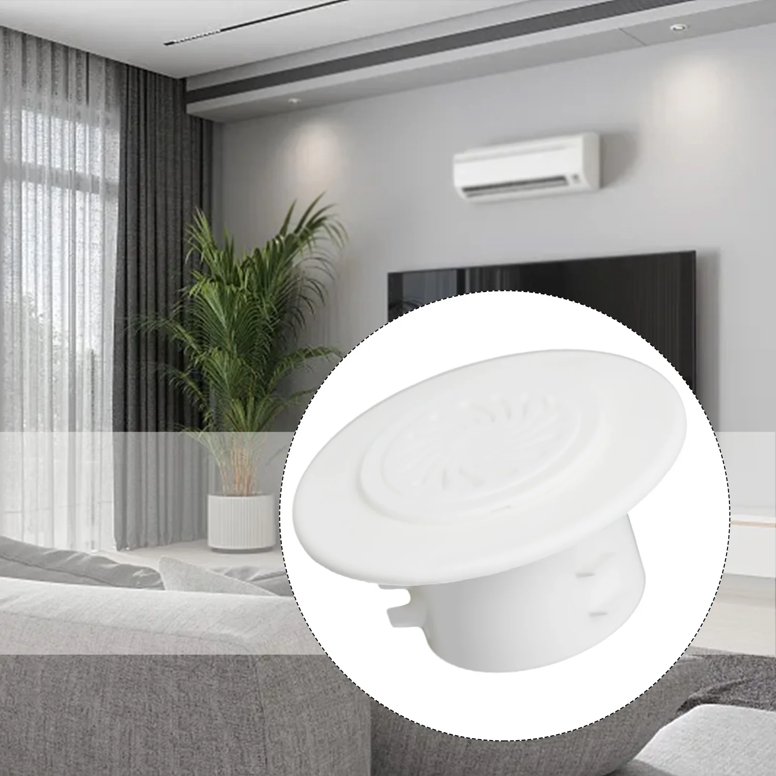 Ventilation Grille Plastic Cover for Wall Hole Air Conditioning Openings with Shutter Made from Heat Resistant PP Material