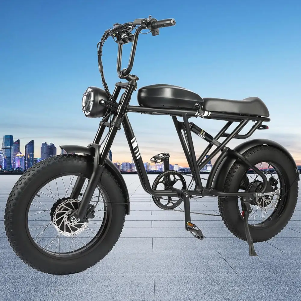 

Mini Fat Tire Mountain Electric Motorcycles Bicycle 1000W+1000W Motor 48V Lithium Electric Mountain Bike Cheap Adult Scooter