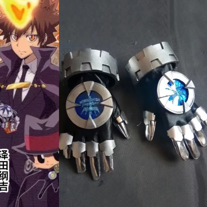 Anime Katekyo Hitman Reborn Sawada Tsunayoshi X Gloves Ver.V.R Cosplay Props Halloween Party Stage Performance Accessories