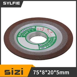 75x8x20mm Diamond One Side Tapered Grinding Wheel #150 Grit Silver Brown