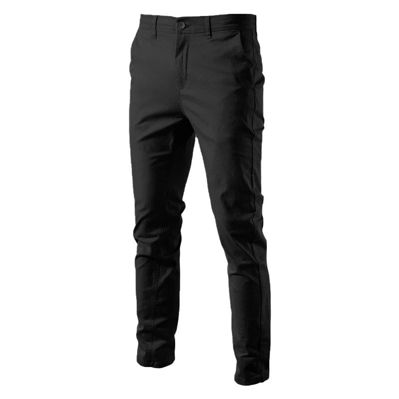 AIOPESON Men Cotton Trousers Solid Color 3