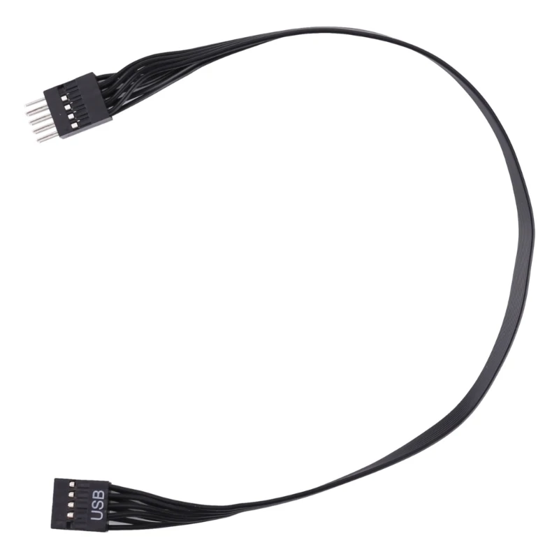 USB2.0 9pin Header Computer Motherboard Front 9P Extension Cable Male To Female Connection Flat Cable (20cm/30cm/50cm)