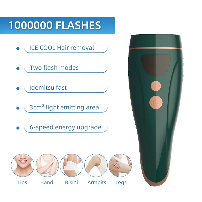 آلة إزالة الشعر بالليزر الصغيرة المحمولة IPL للسيدات من BOWKET، جهاز إزالة الشعر بالليزر الجديد بنقطة التجمد