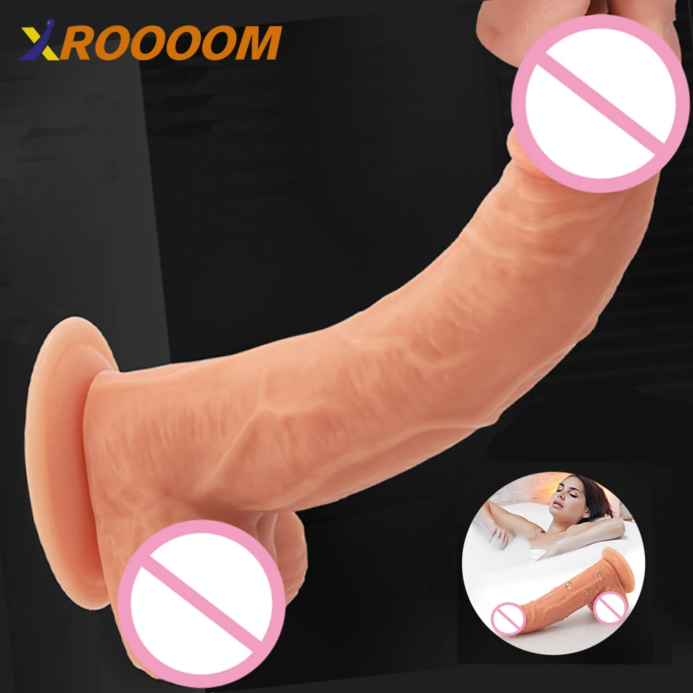 

Realistic Dildo with Strong Suction Cup for Hands-Free Play for Women ,Flexible Dildo Lifelike Huge Penis for Vaginal G-spot