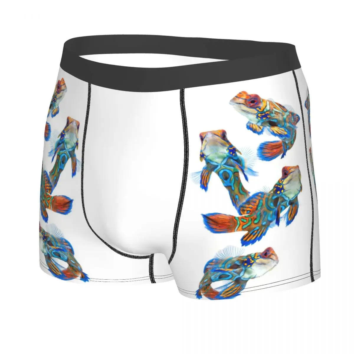 Различные Красочные тропические рыбки Mencosy, боксеры, трусы с 3D принтом, дышащие высококачественные подарки на день рождения