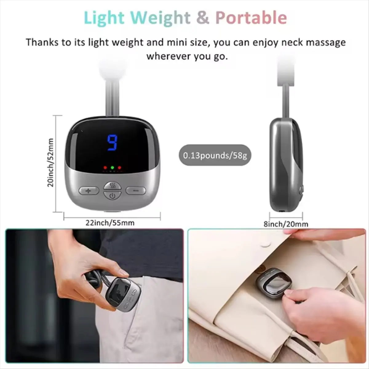 618 Mega Sale-Smart Neck Massager with Heating Portable Cervical Spine Shoulder Pain Relief Hot Compress Therapy Muscle Relax Ne