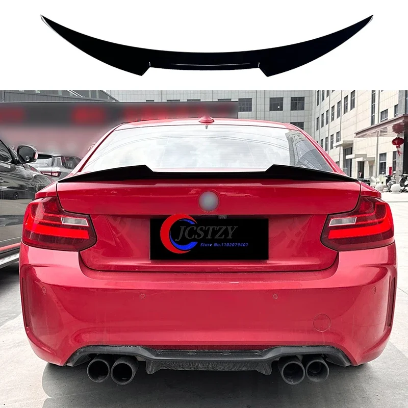M4 tyle Gloosy Black Rear Spoiler Trunk wing For BMW 2 Series F22 2 F87 2014-2020