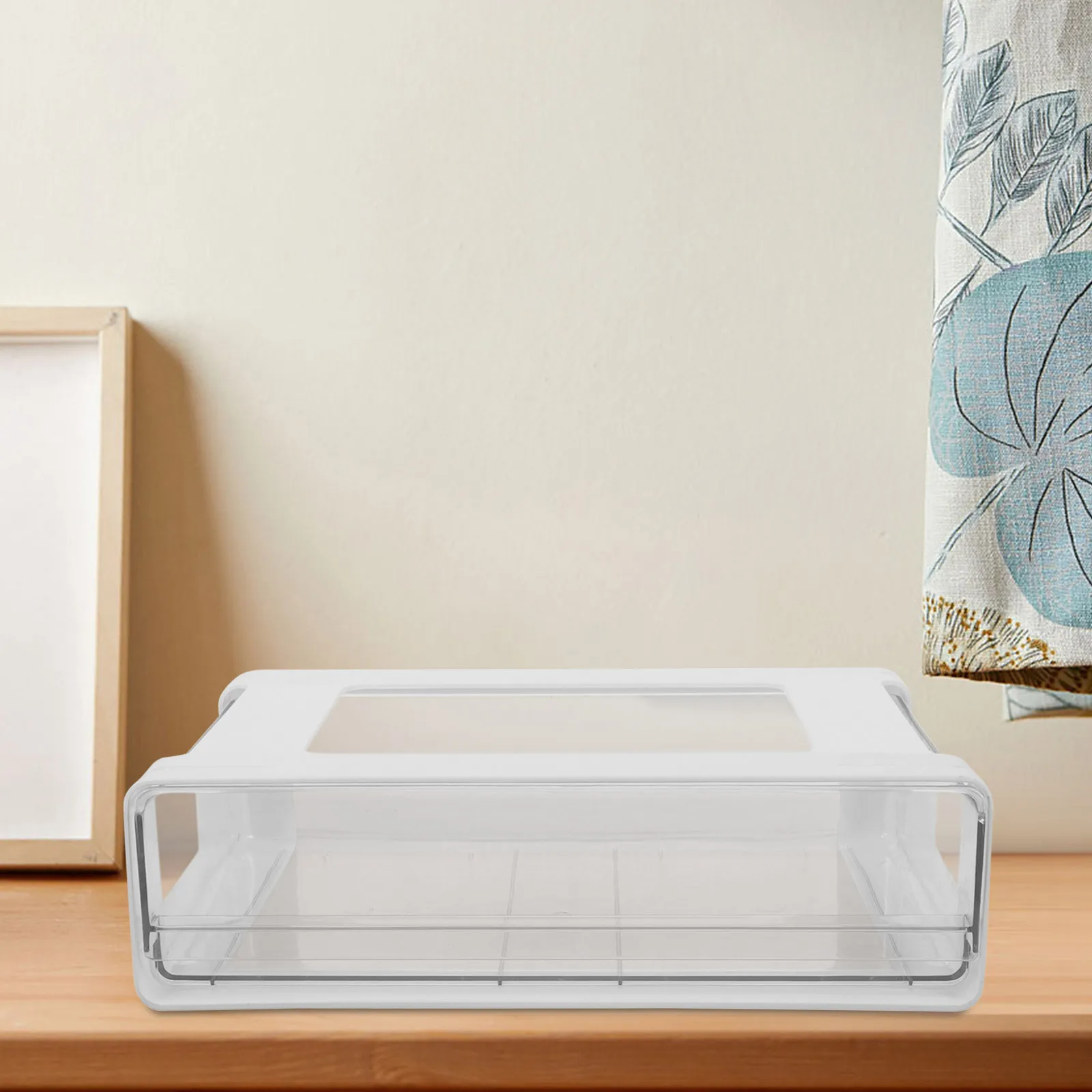 

Large Capacity Under Desk Storage Box Nail-Free Plastic Hidden Desk Drawer Organizer for Home Office Cosmetics Stationery