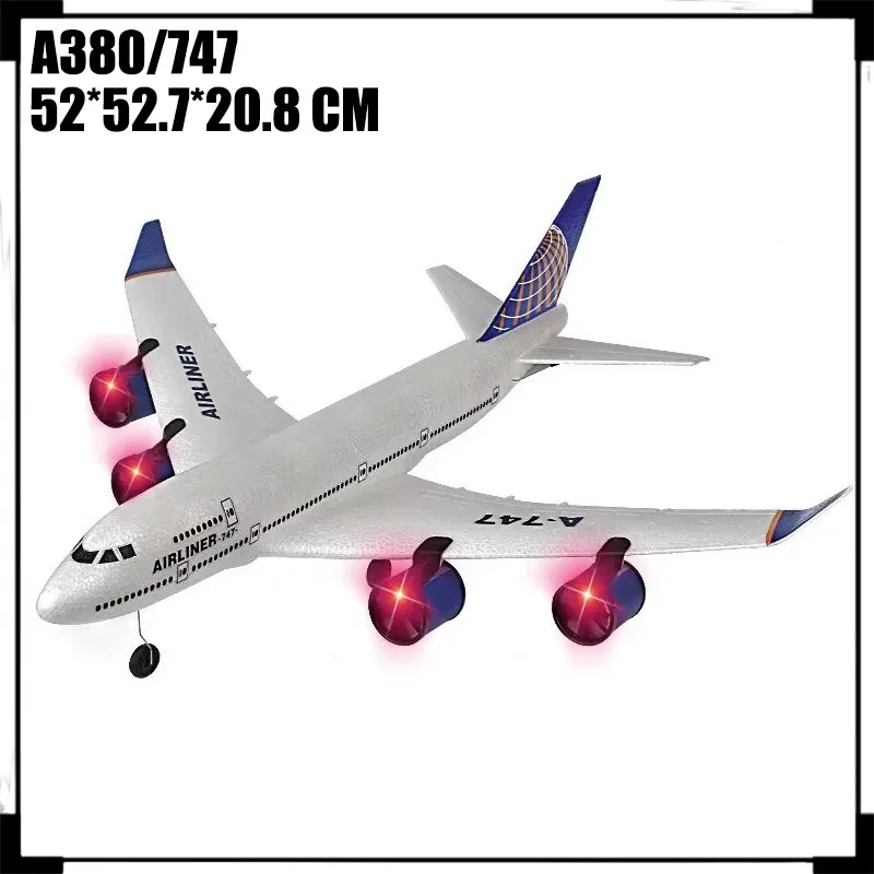 New Rc Plane A380/747 Remote Control Glider Fixed Wing Foam Aircraft Model Three Channel Glider Model Toy Children'S Gift