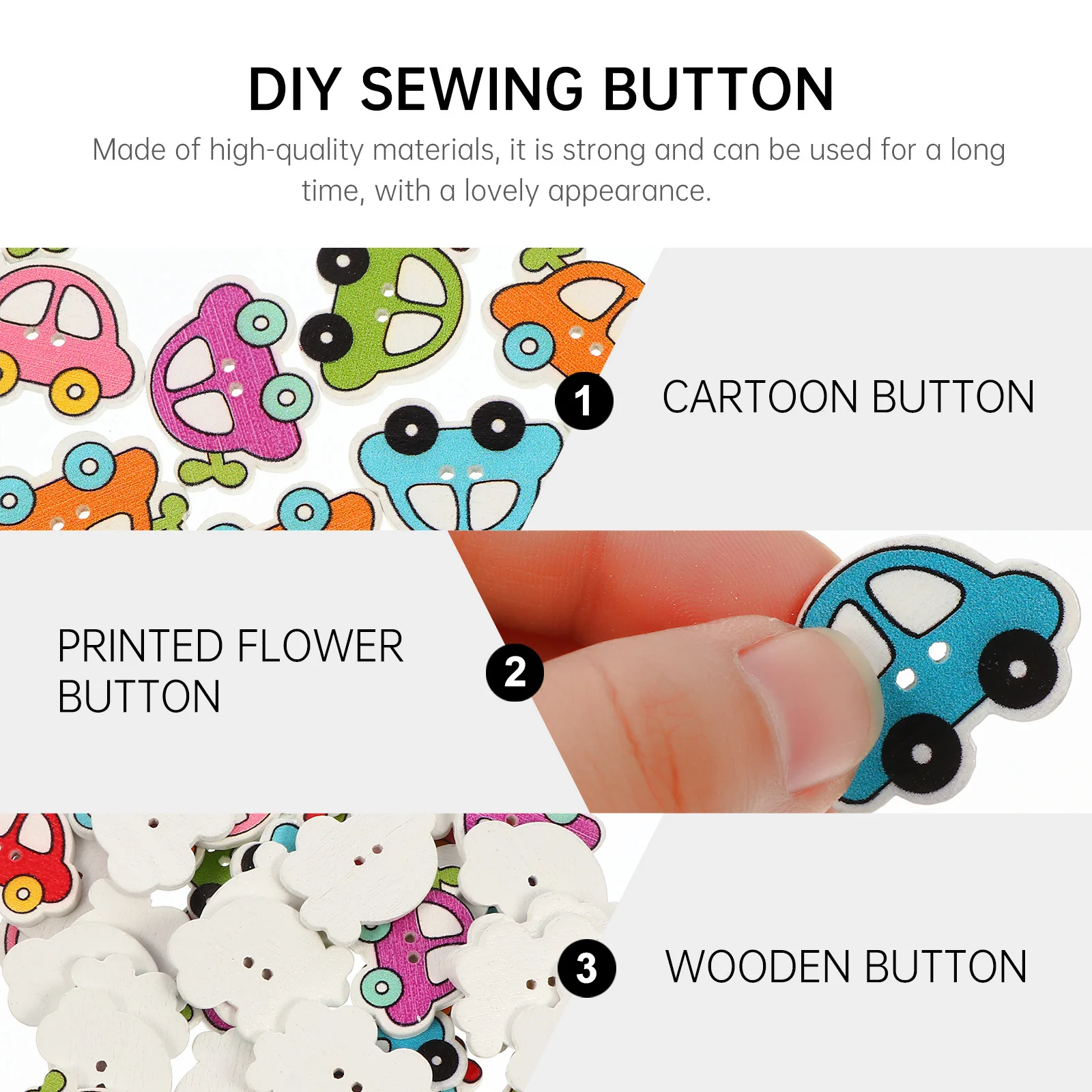 

100Pcs Mini Car Themed Wood Buttons Premium Quality Decorative Sewing Buttons for DIY Fashion Accessories Home Decor Craft