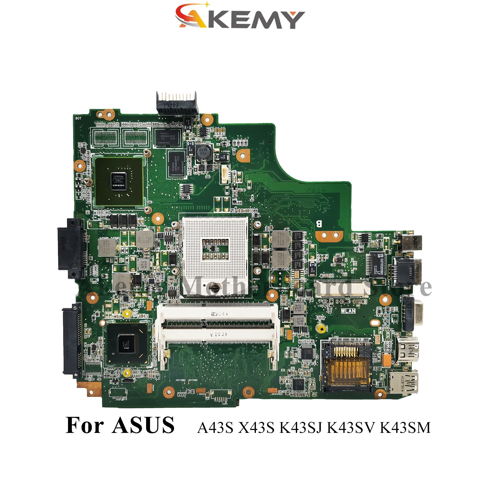 

K43SV Laptop Motherboard For ASUS K43S K43SM K43SV K43SD A43S X43S K43SJ Notebook Mainboard in stock 100% tests OK fast shipping