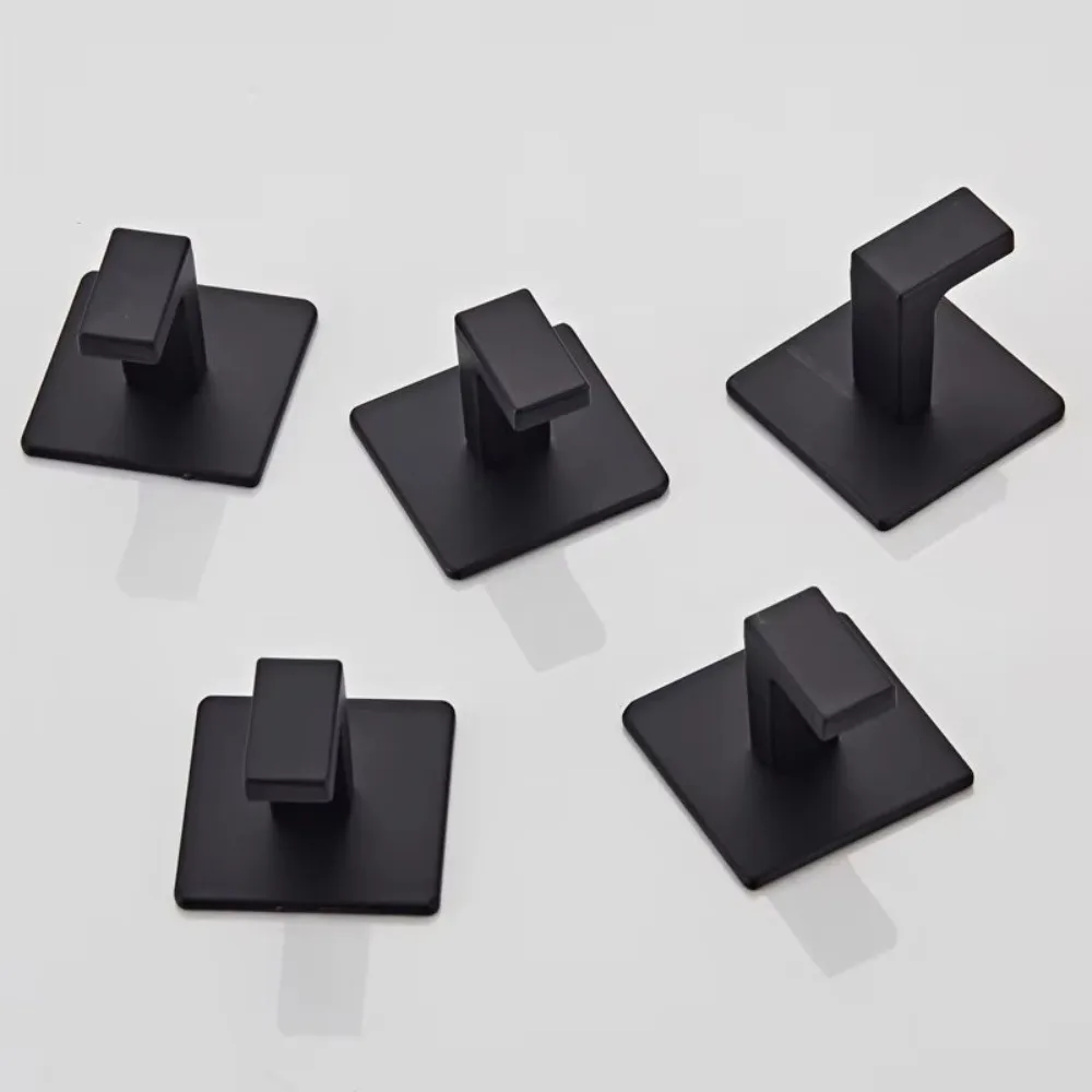 1pc Self-Adhesive Adhesive Wall Hooks Wall Mounted No-Drill Towel Hooks Rust-Proof Strong Bathroom Hook for Bath Kitchen Bedroom