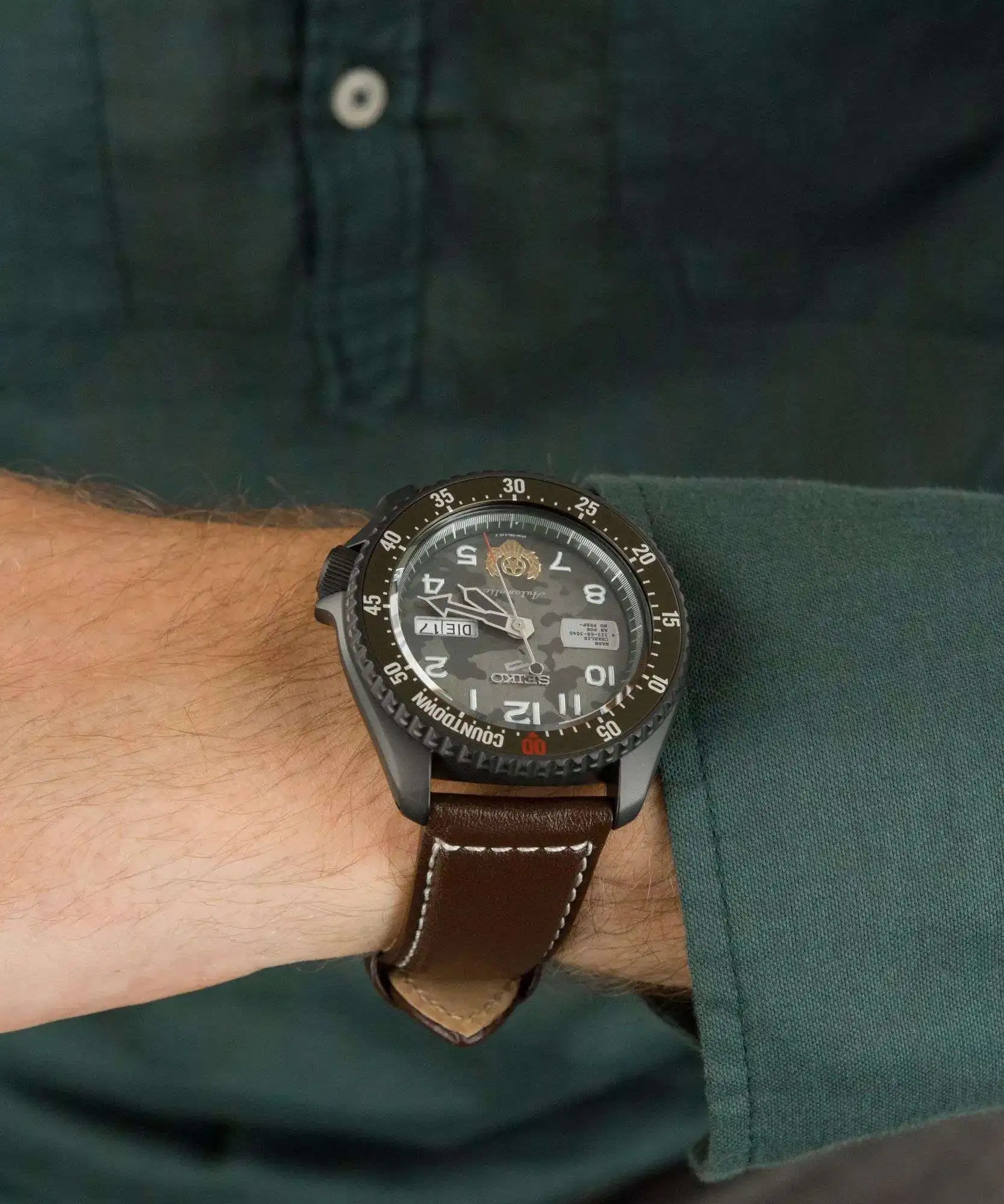 SEIKO 5 ساعة ميكانيكية أوتوماتيكية أصلية 10bar مقاومة للماء ساعات رجالية مضيئة على الموضة SRPF21K1