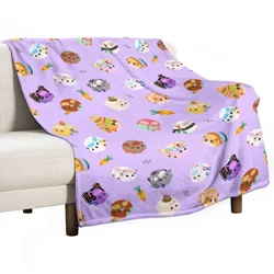 Pui Pui Molcar caratteri assortiti Toss Design-coperta da tiro viola coperta termica coperta trapuntata