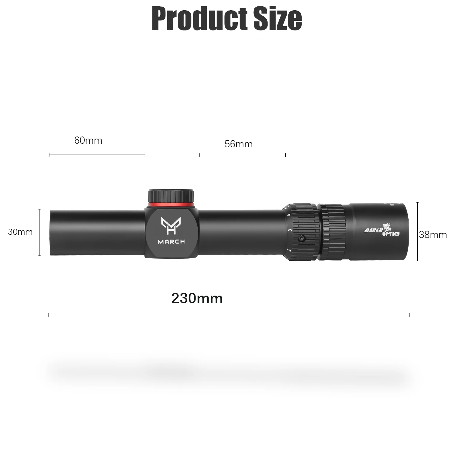 MARCH HT1.2-6X24WA Hunting Optical Sight  Air Rifle Scope Compact Riflescope Tactical PCP Gun Aimsight Airsoft Luneta AR 15