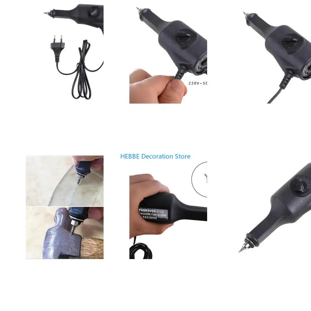 B0KC 220V Electric Engraving Carving Pen Plotter Machine Tips on Metal
