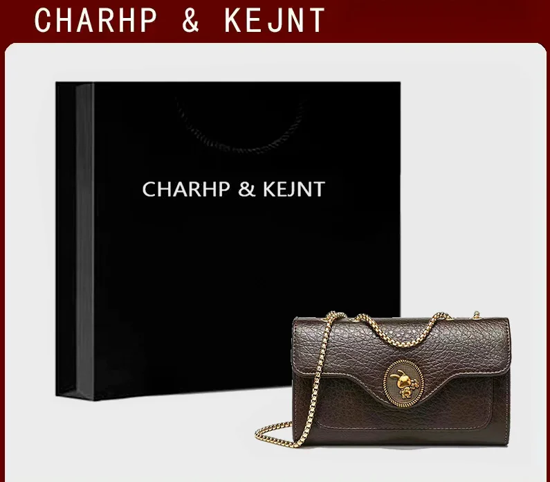 CHARHP&KEJNT nouveau sac à bandoulière simple à la mode, petit sac carré simple à bandoulière, sac à chaîne polyvalent pour femme_voghion.com