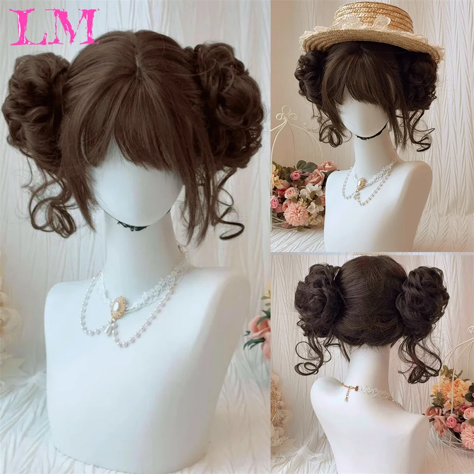 LM Synthetic Bobs Wig with Bangs Synthetic Medium Length Wigs for Women Straight Hair Bob Wig Natural Looking High Temperature