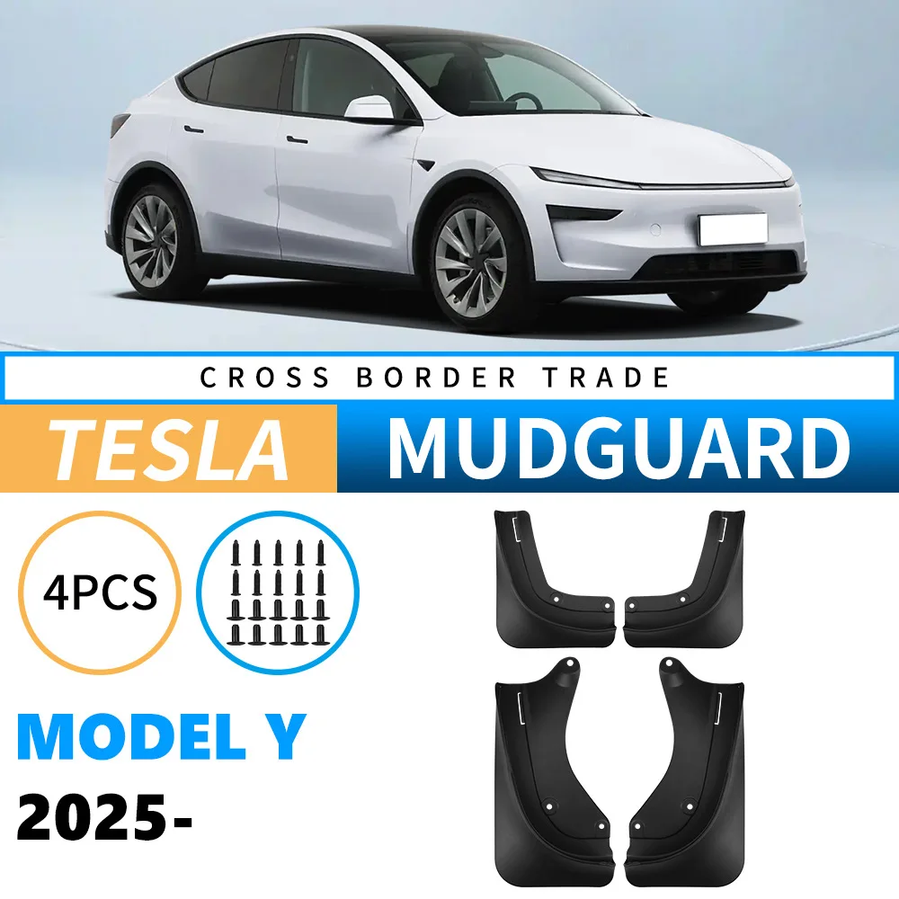 

Auto Splash Guards Mud Flaps Fender Mudguard for Tesla Model Y 2025 Updated Version Practical Auto Accessories