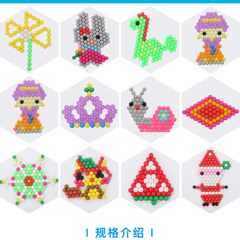 Glow In The Dark Water Fuse Beads DIY Set Desktop Ornament Making Kit for Parent Child Interaction Holiday Party Souvenirs