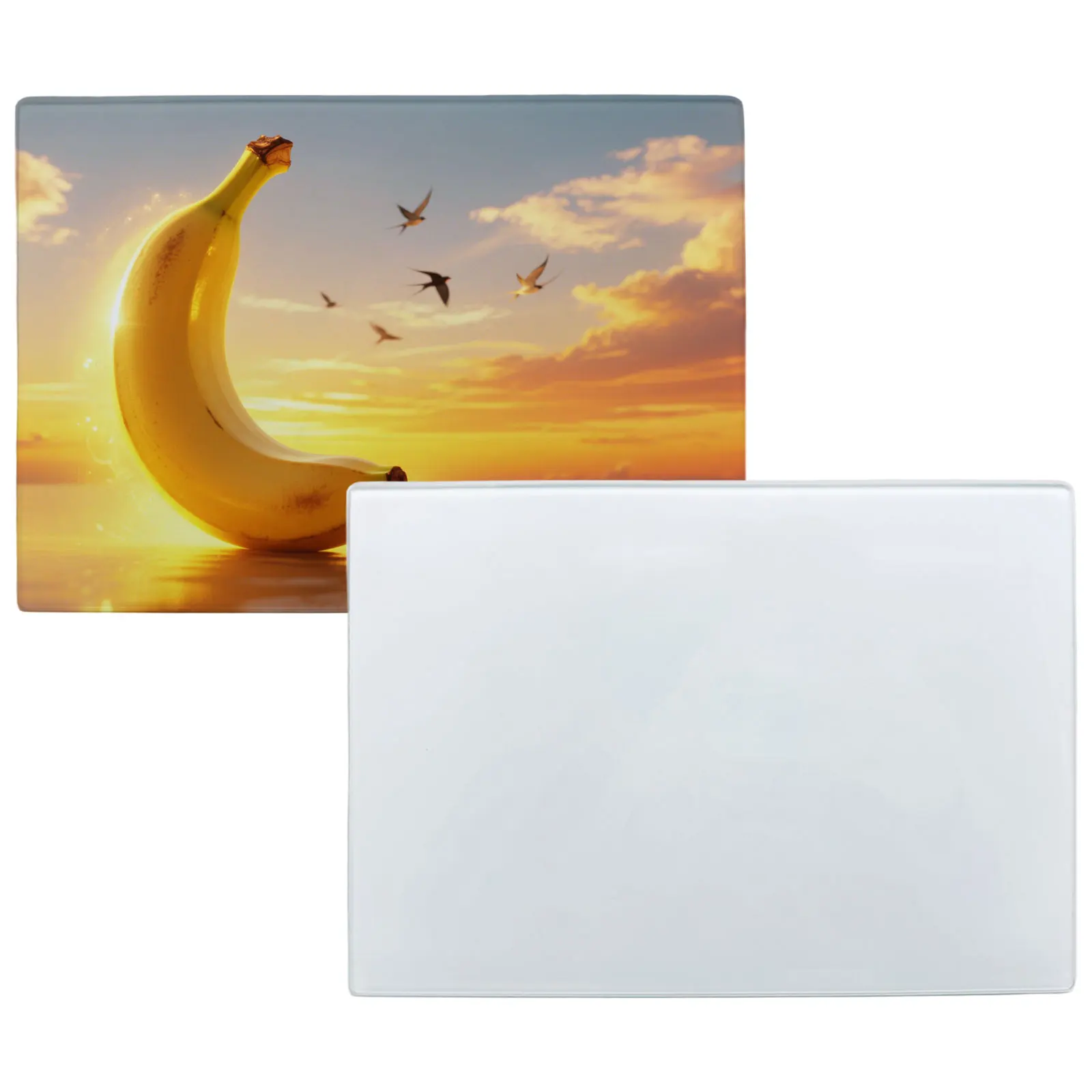 US Stock 12pcs 11in x 7.9in Sublimation Blanks Boards Tempered Glass Cutting Board Sublimation Blanks with White Coating