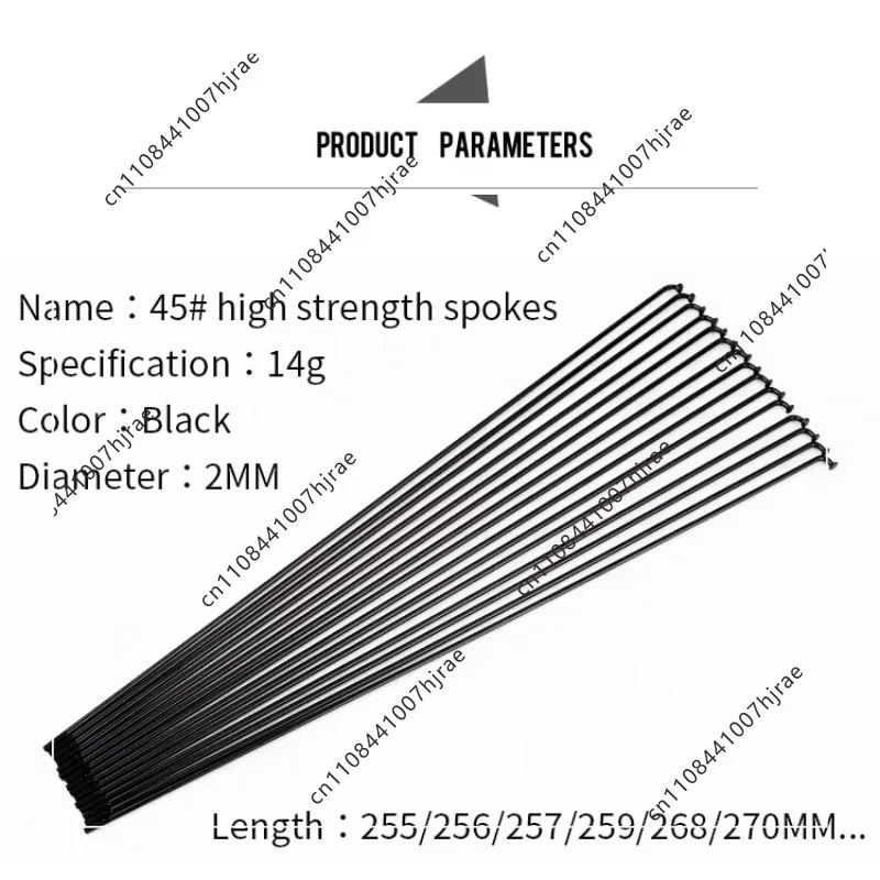 Leibicler 45 #steel bicycle spokes 254-289mm bicycle rust resistant straight J-shaped curved wheel spokes