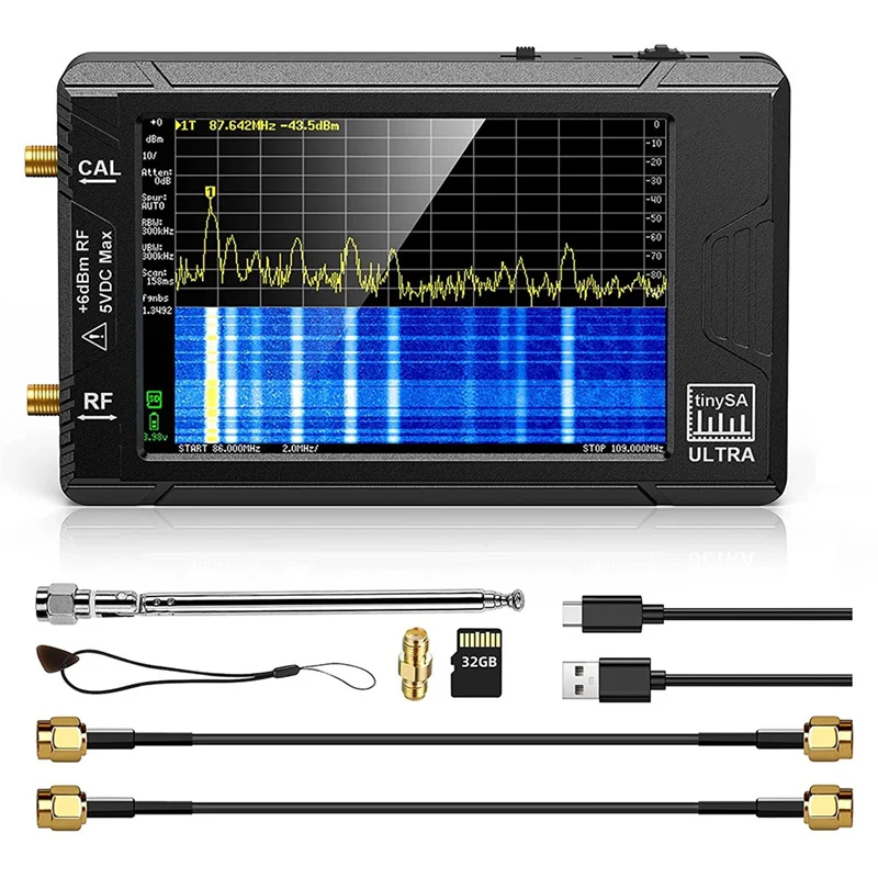 Ultra Spectrum Analyzer, 4.0 Inch 100KHz To 5.3GHz Tiny Frequency 2-In-1 Signal Generator 100KHz To 800MHz